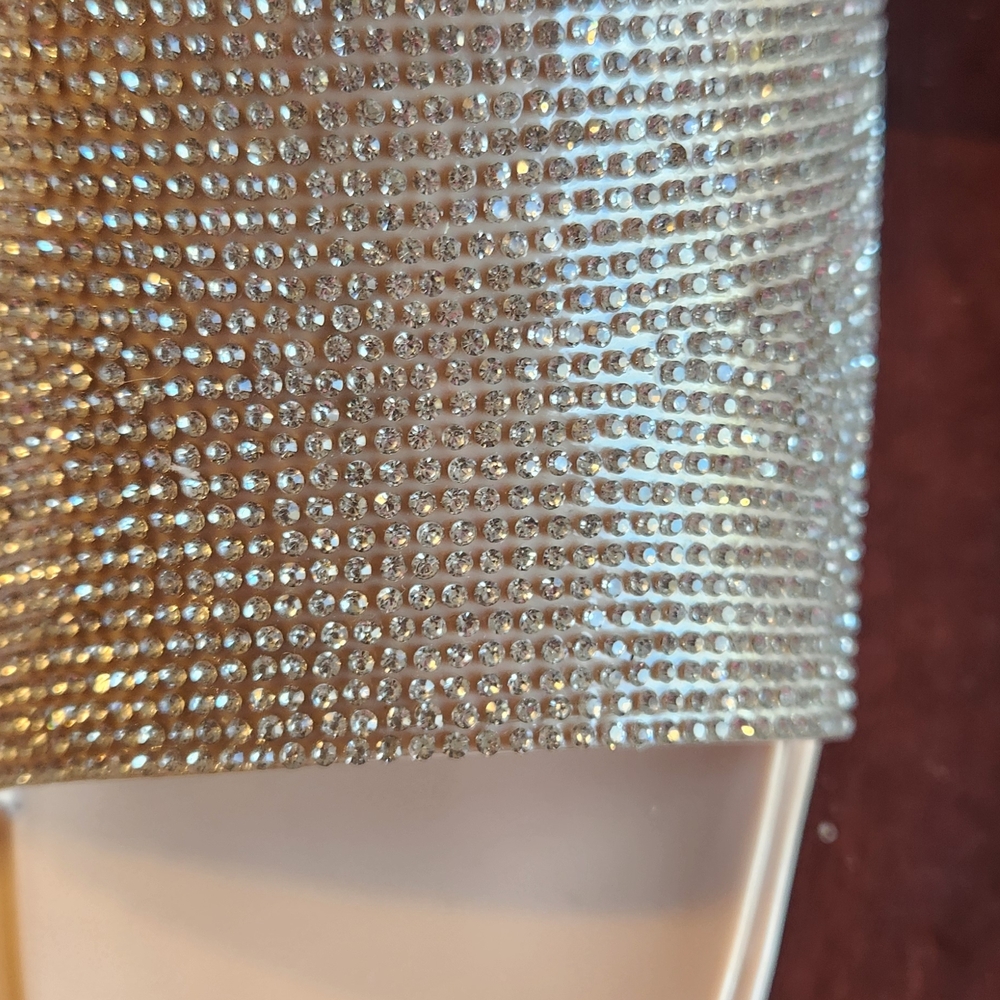 Chic Silver Rhinestone Mules - Picture 2 of 5